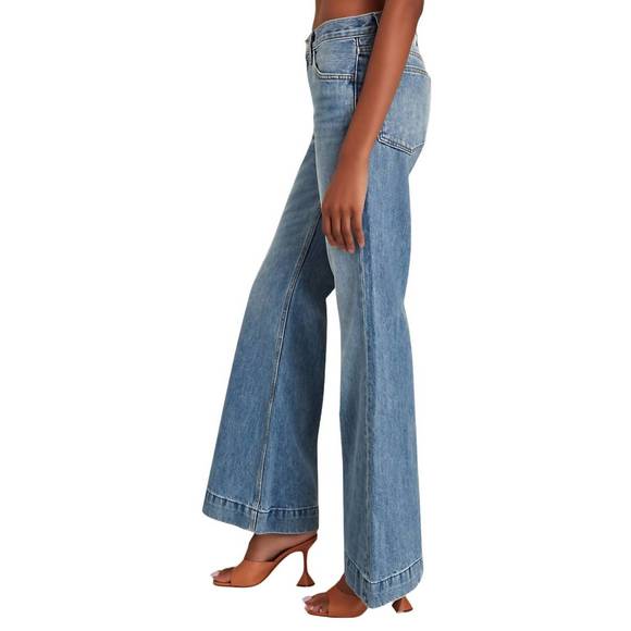 NEW RE/DONE 70s low rise bell bottom jean in lake bell - Picture 2 of 5